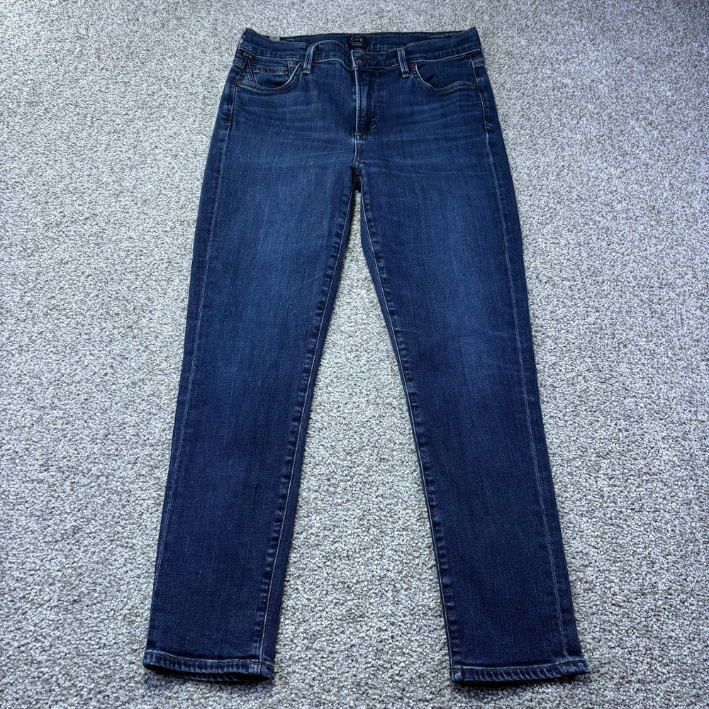 Citizens Of Humanity Rocket Crop Jeans Womens 28 Blue Med Wash High Rise Skinny